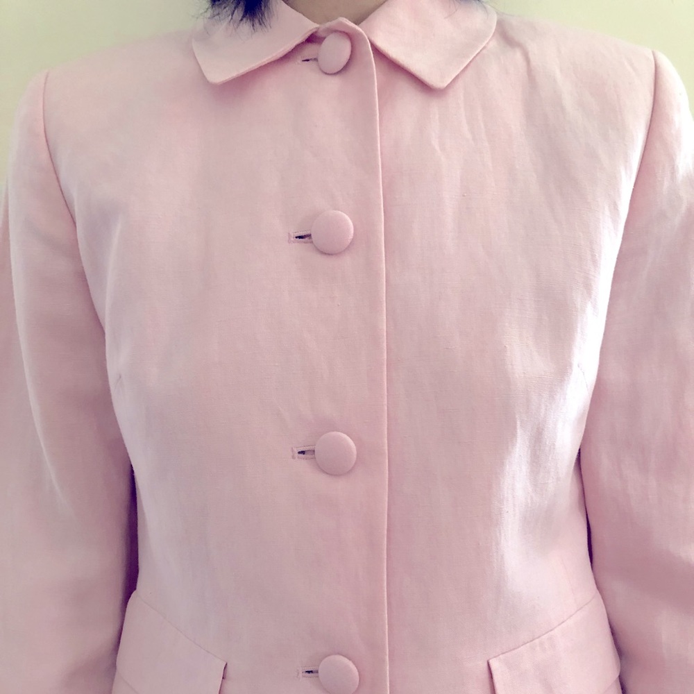 Brand new never worn lined linen and rayon blazer / suit jacket